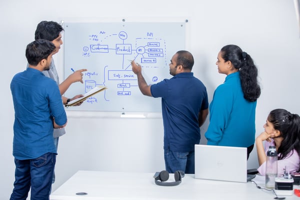 The team of IT Place working on a software product definition